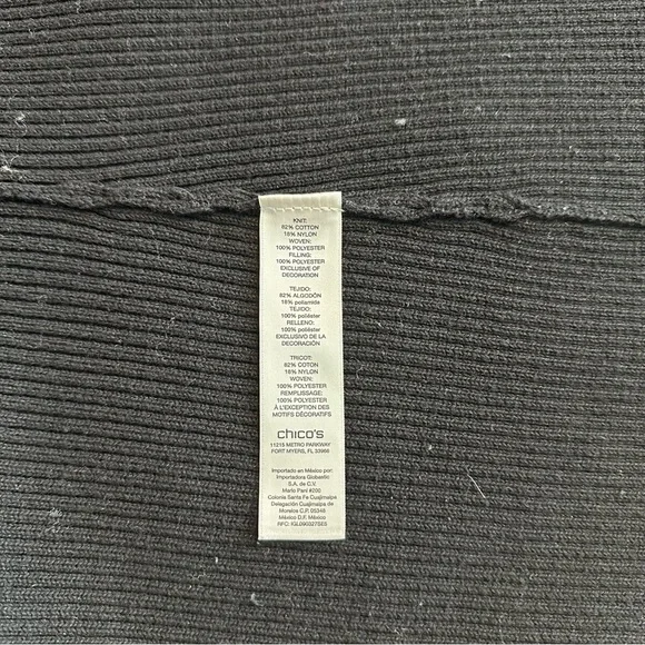 Chico’s Collection Black Quilted Faux Leather Vest Size 2 Sleek & Chic - Picture 9 of 12